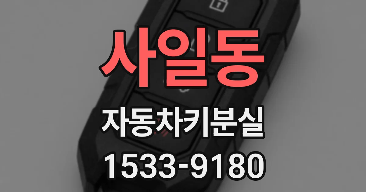 사일동 자동차키분실