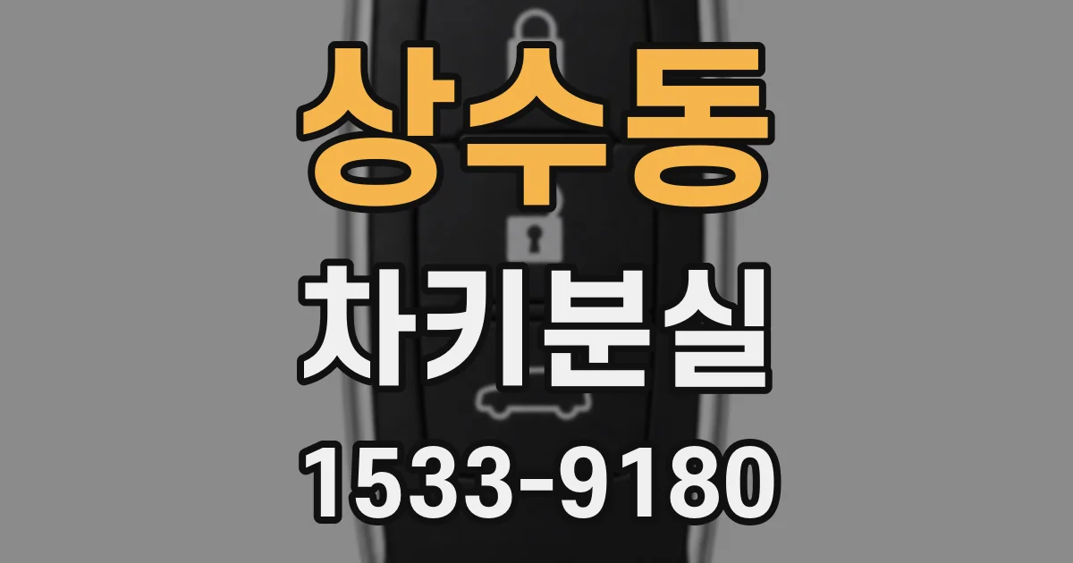 상수동 차키분실