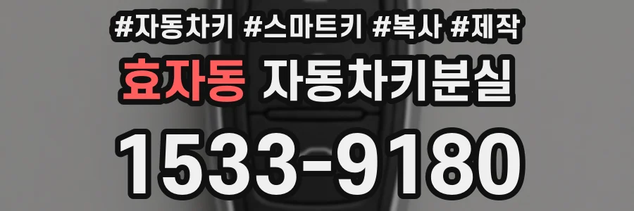 효자동 자동차키분실