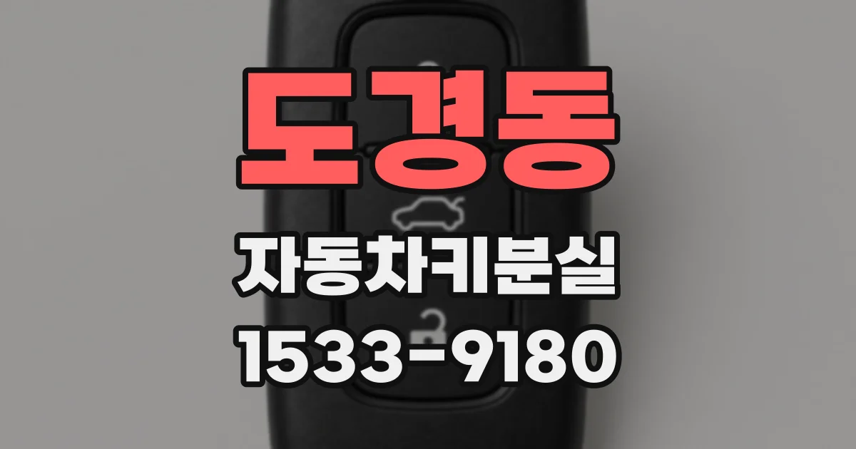 도경동 자동차키분실