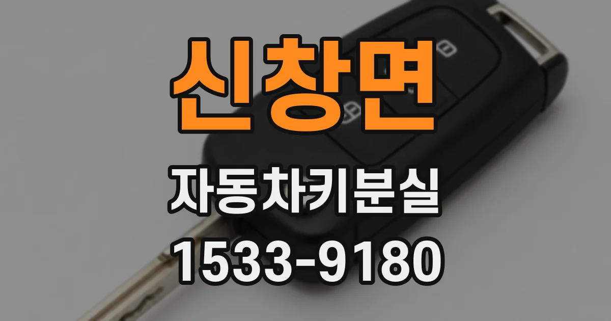 신창면 자동차키분실