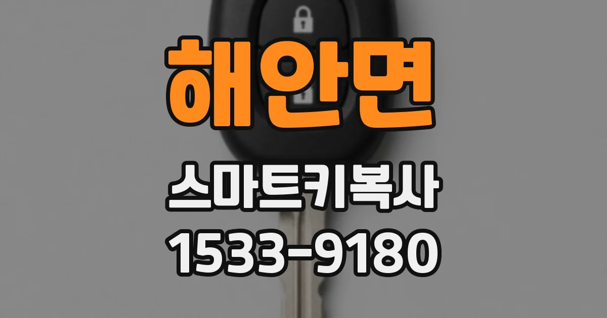 해안면 스마트키복사