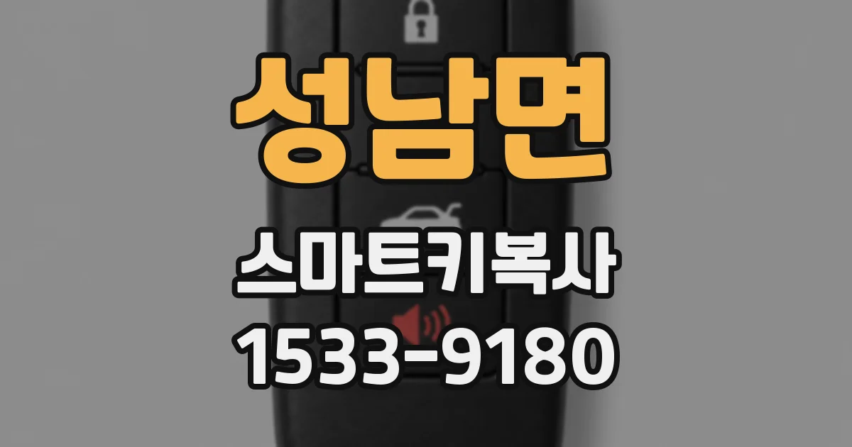성남면 스마트키복사
