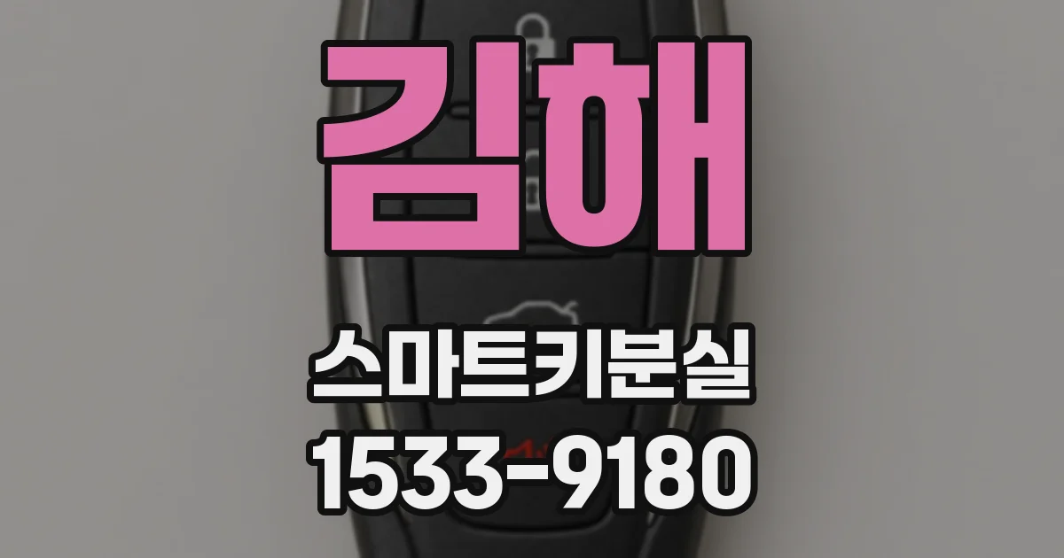 김해 스마트키분실