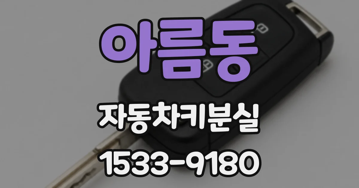 아름동 자동차키분실