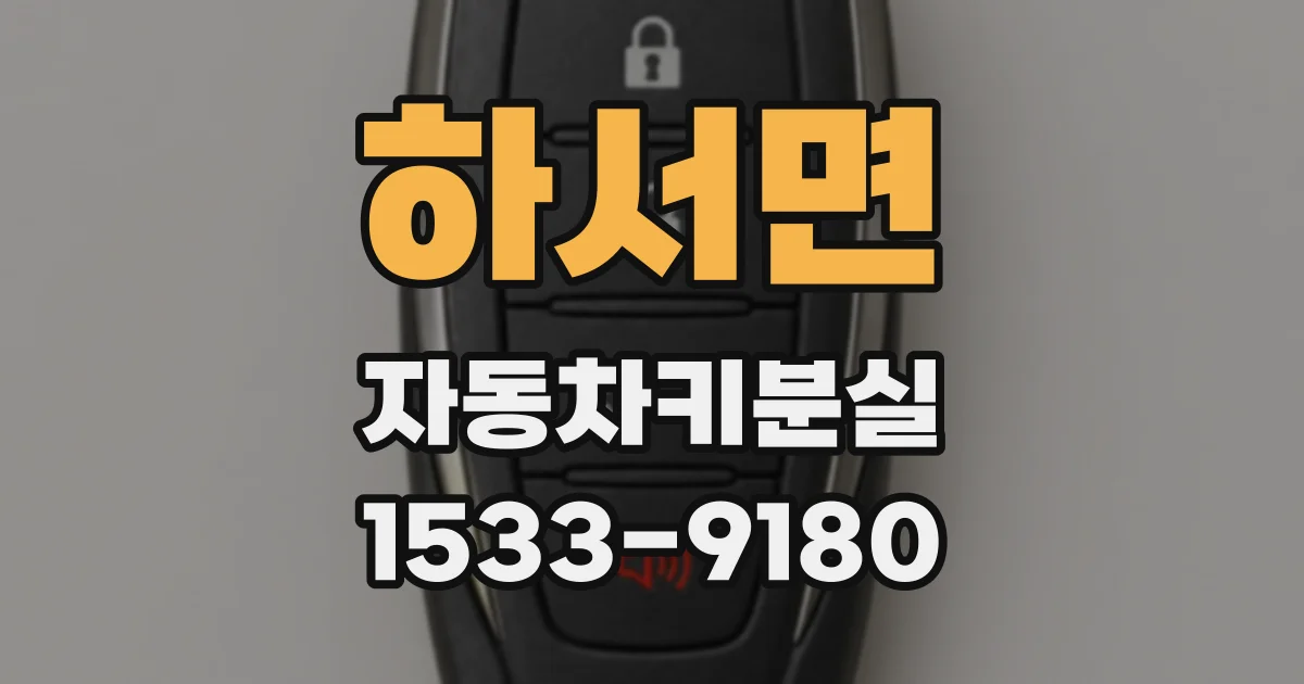 하서면 자동차키분실