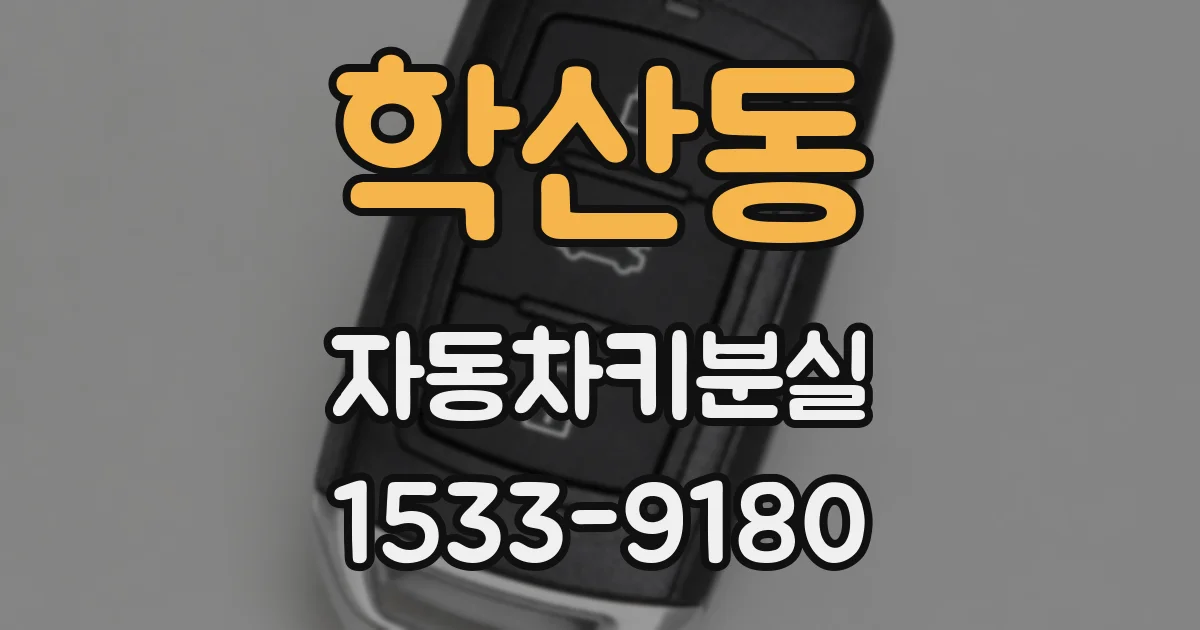 학산동 자동차키분실