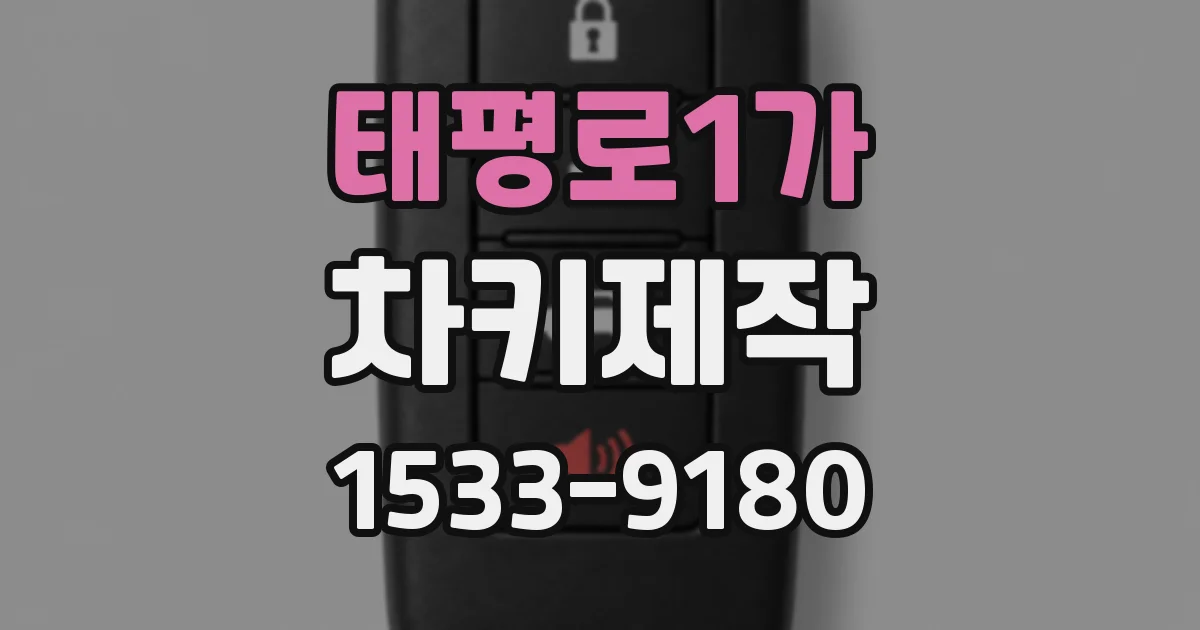 태평로1가 차키제작