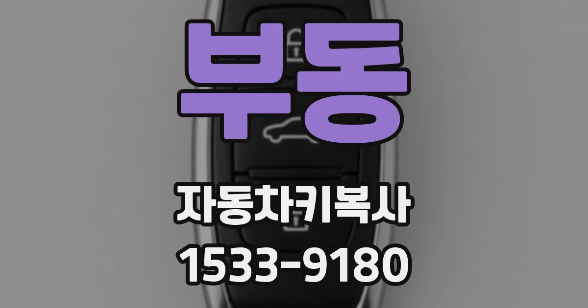 부동 자동차키복사