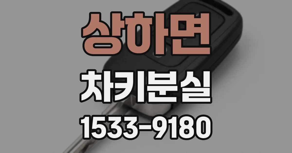 상하면 차키분실