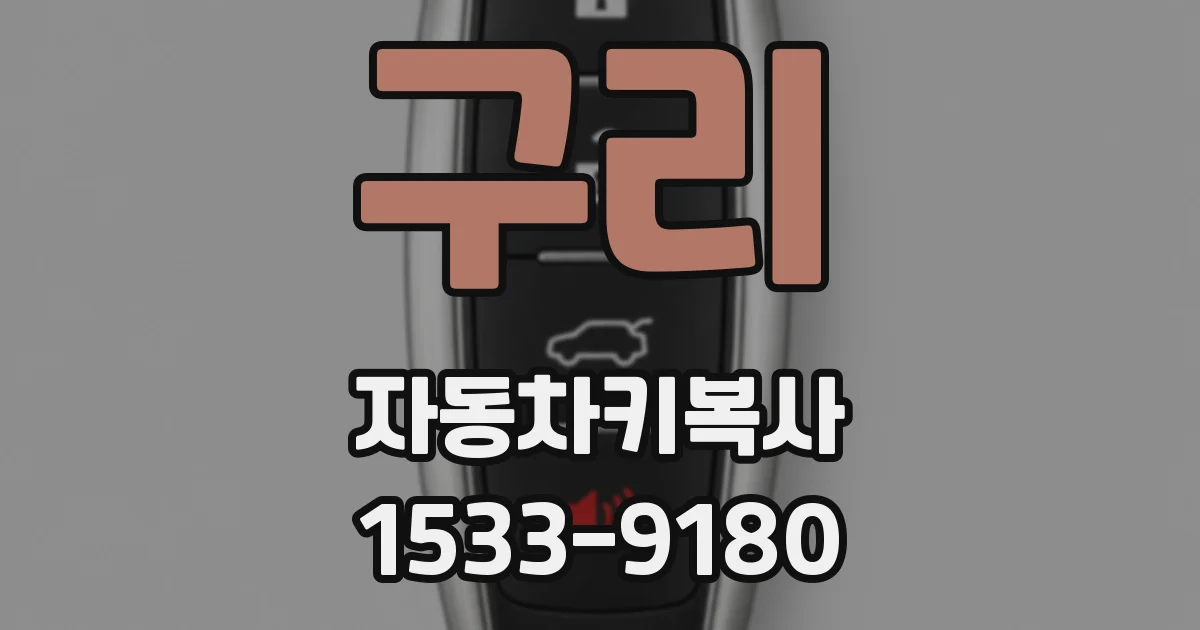 구리 자동차키복사