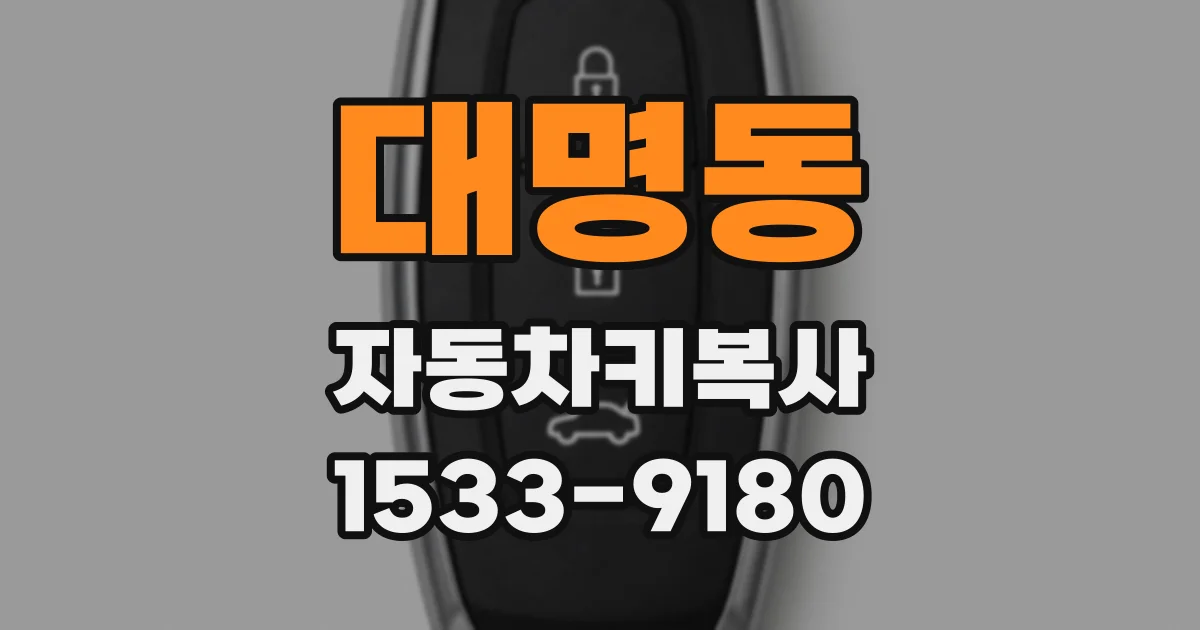 대명동 자동차키복사