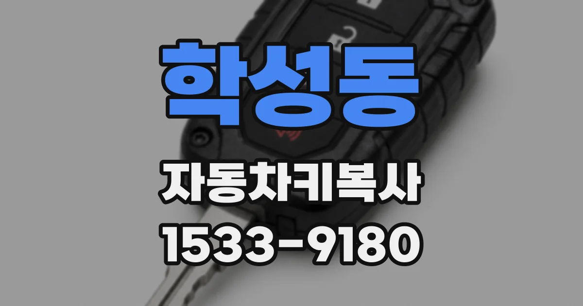학성동 자동차키복사