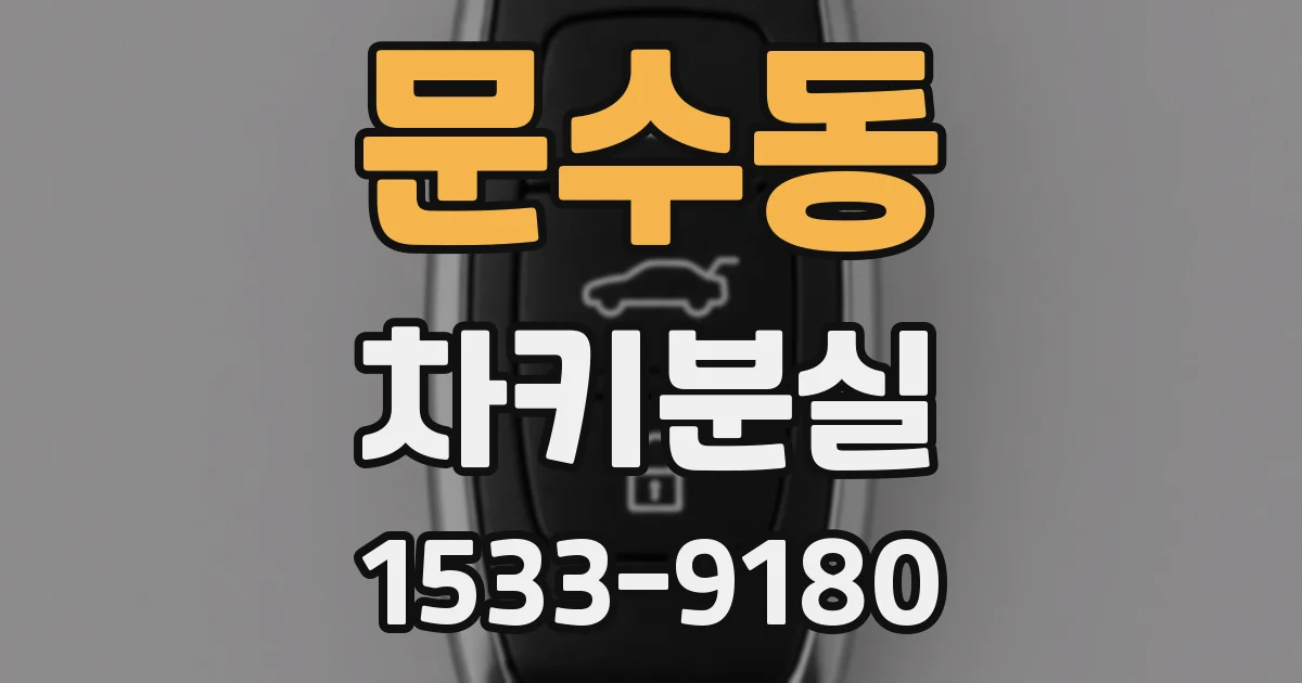 문수동 차키분실