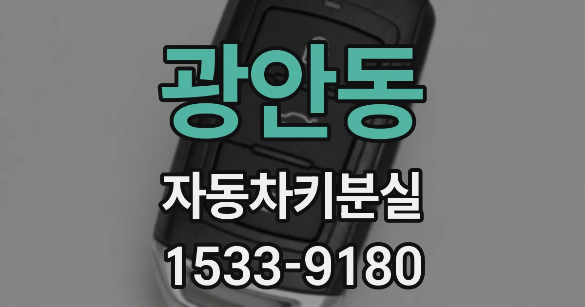 광안동 자동차키분실