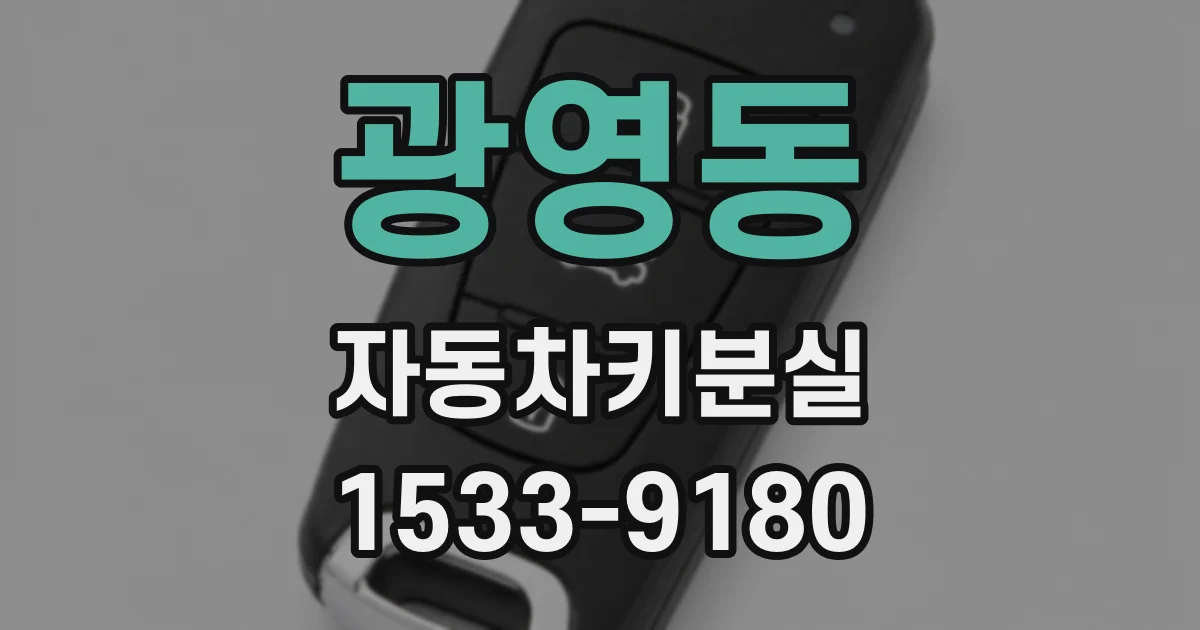 광영동 자동차키분실