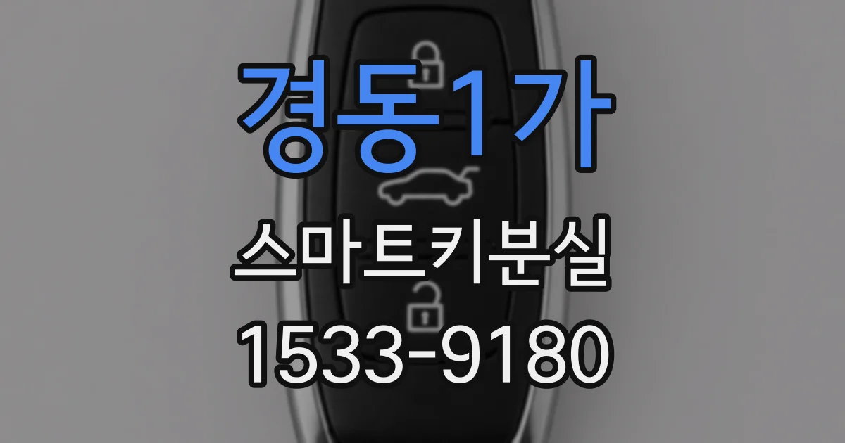 경동1가 스마트키분실