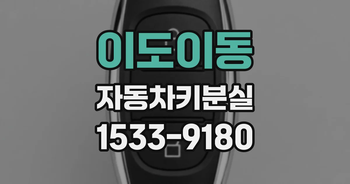 이도이동 자동차키분실