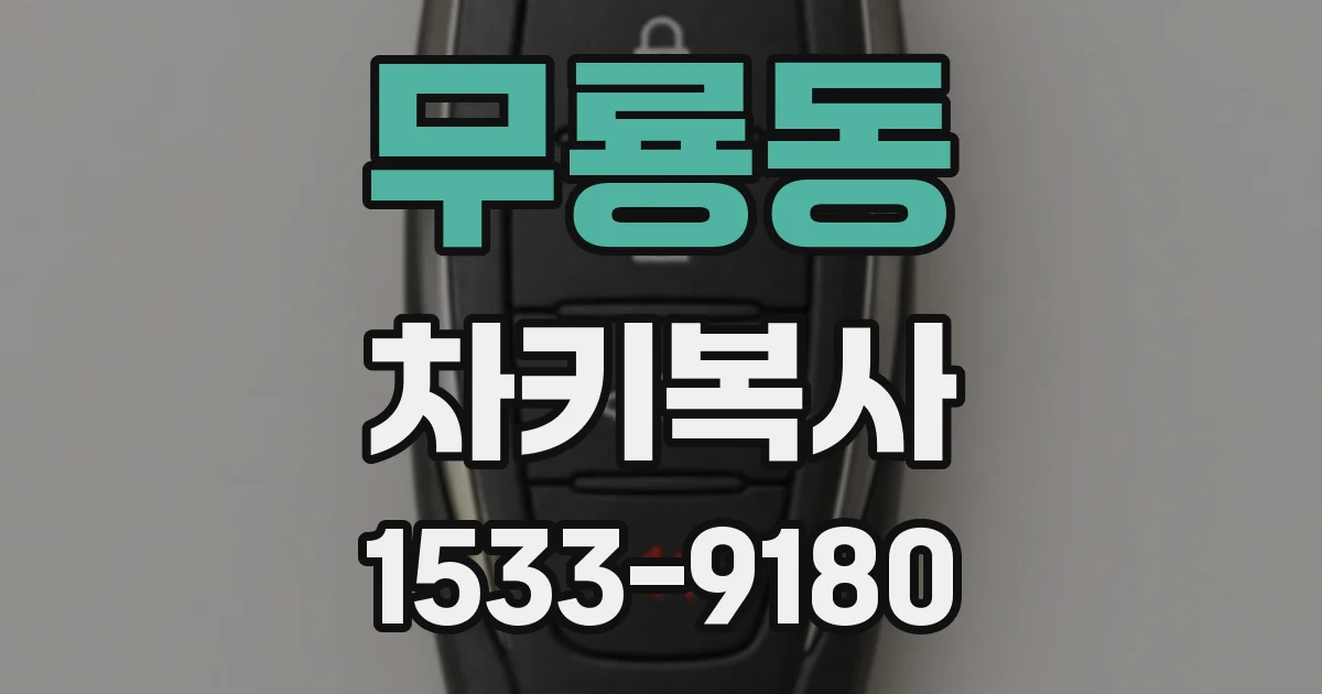 무룡동 차키복사