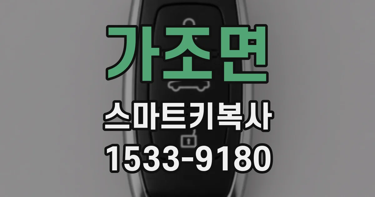 가조면 스마트키복사