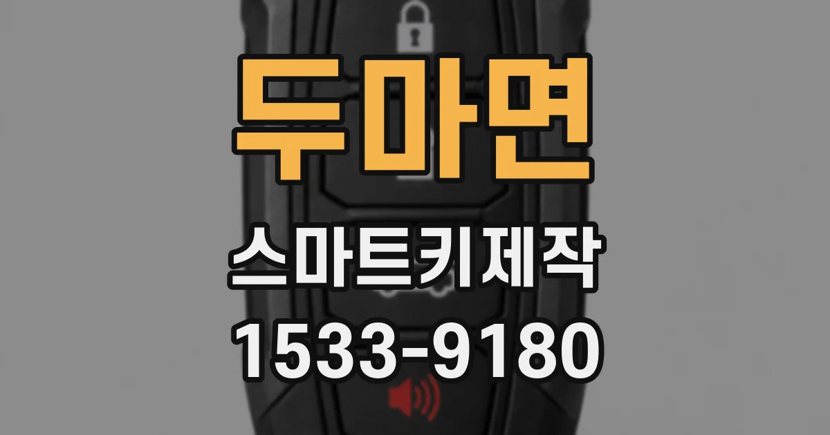 두마면 스마트키제작