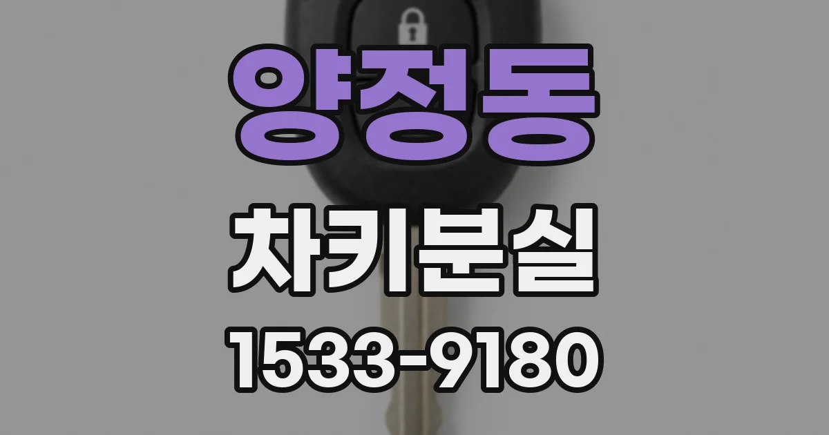 양정동 차키분실