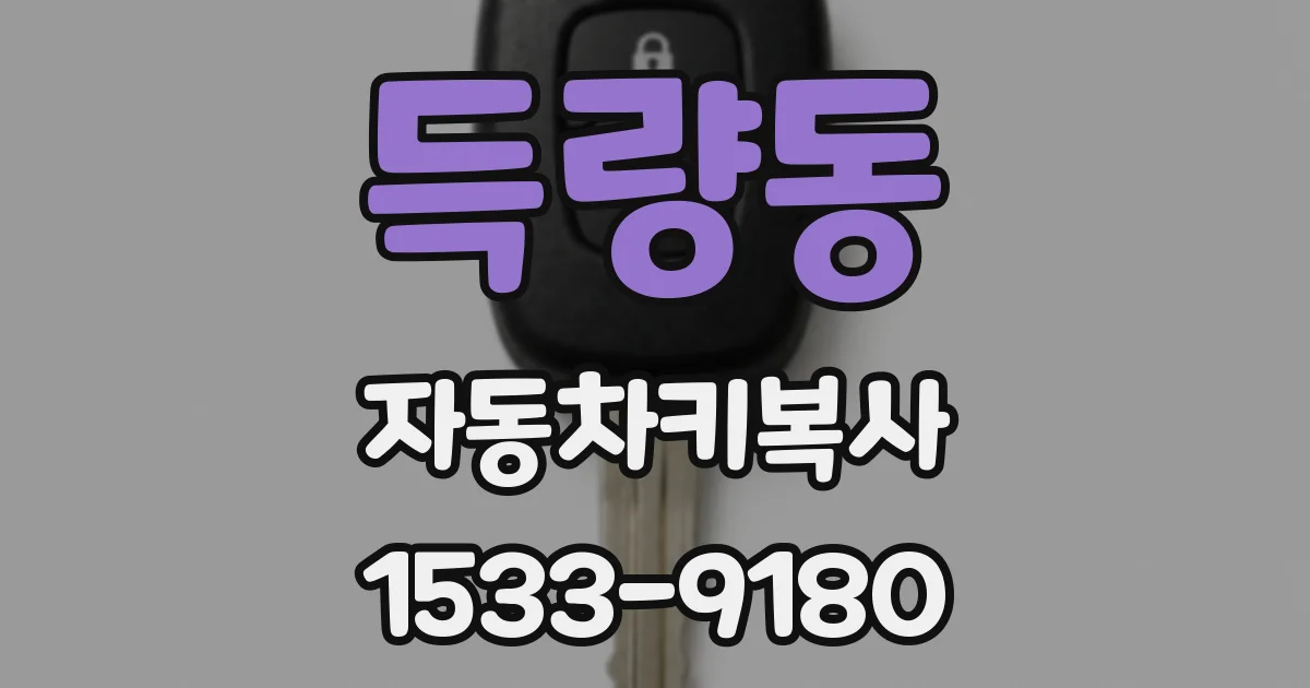 득량동 자동차키복사