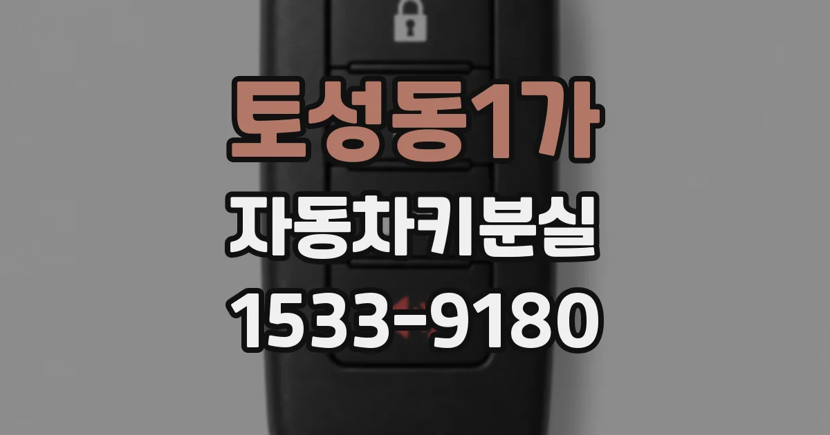 토성동1가 자동차키분실