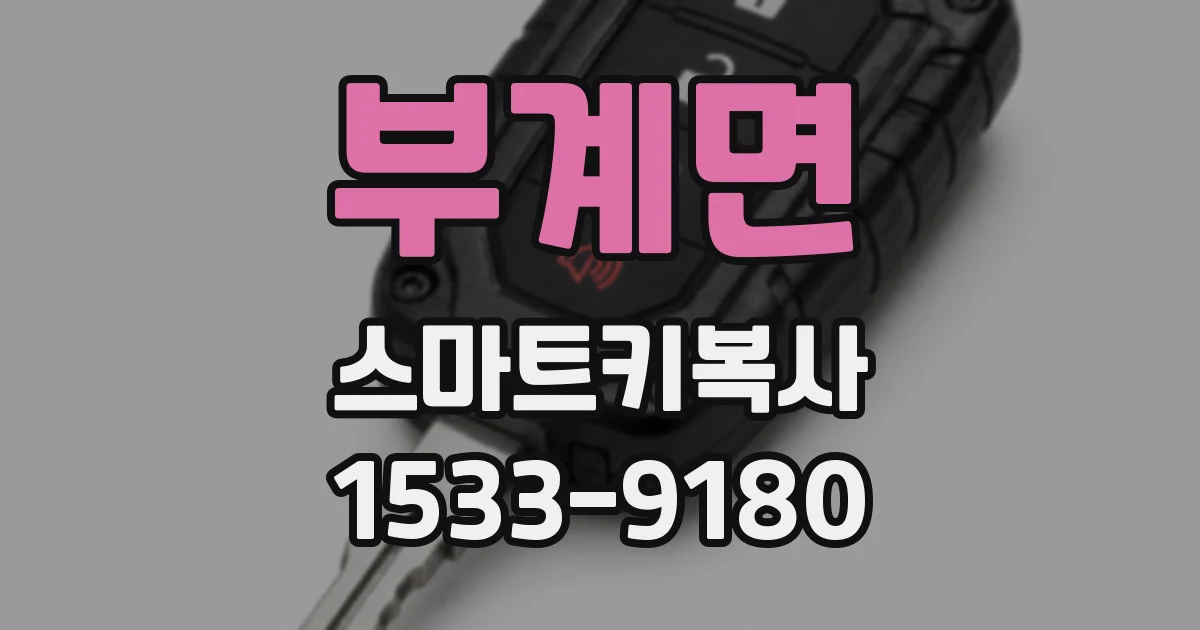 부계면 스마트키복사