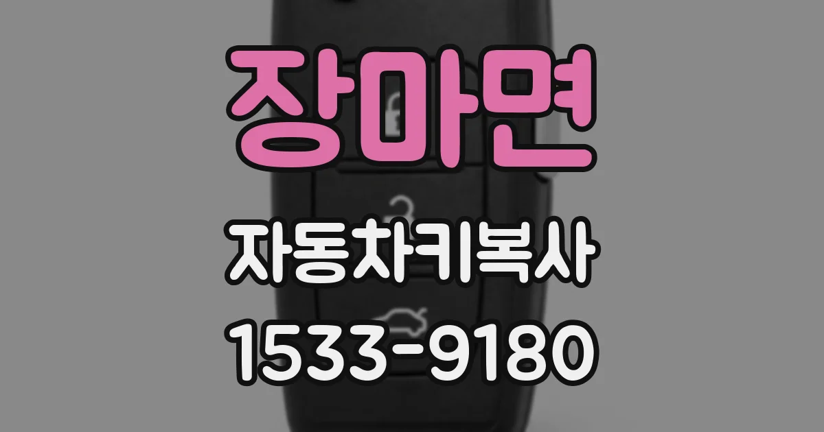 장마면 자동차키복사