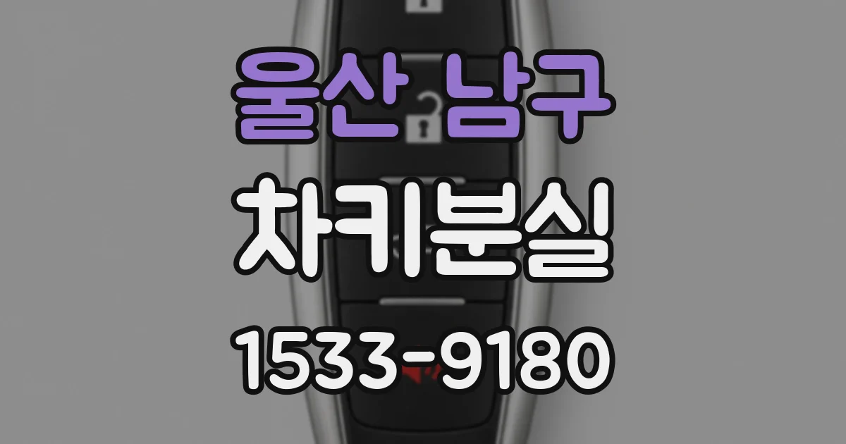 울산 남구 차키분실