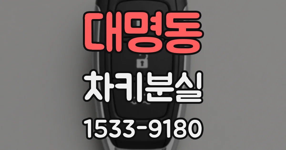 대명동 차키분실