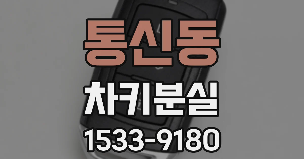 통신동 차키분실