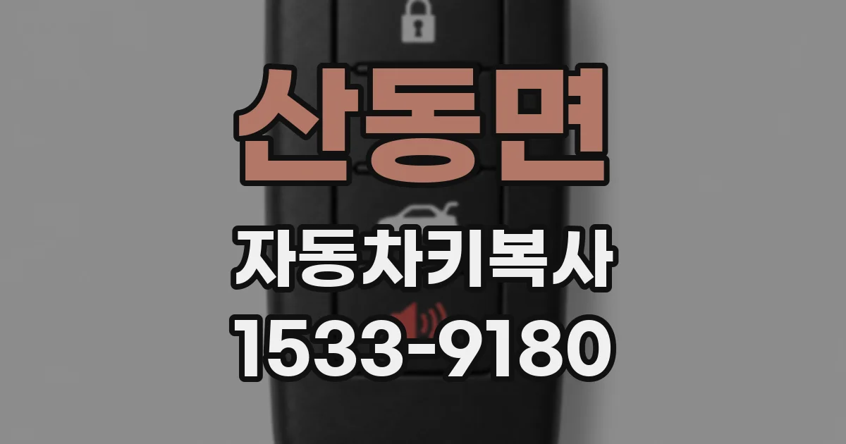 산동면 자동차키복사
