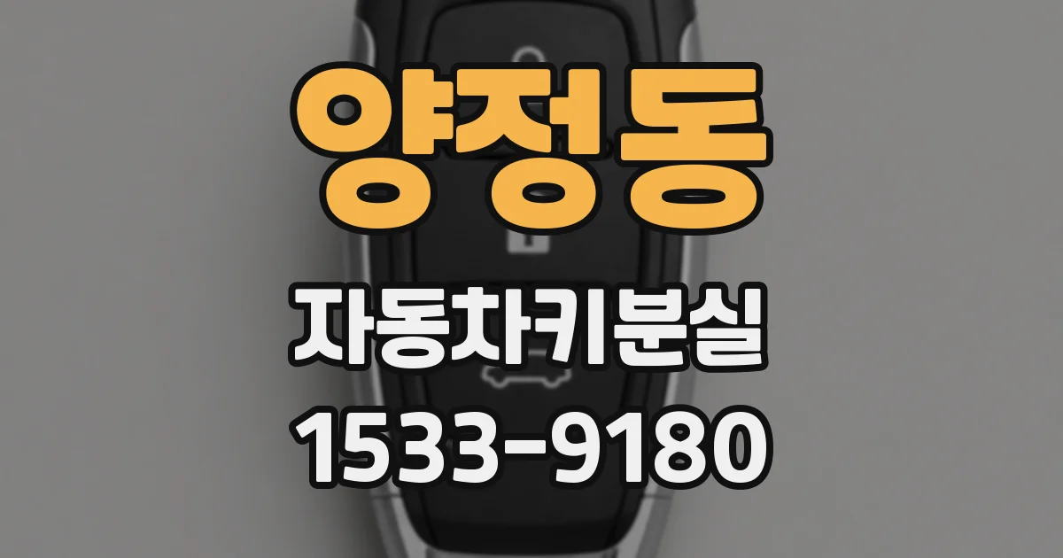 양정동 자동차키분실