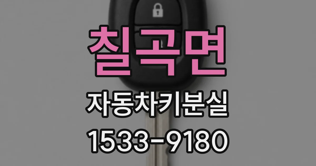 칠곡면 자동차키분실