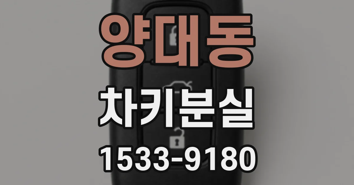 양대동 차키분실