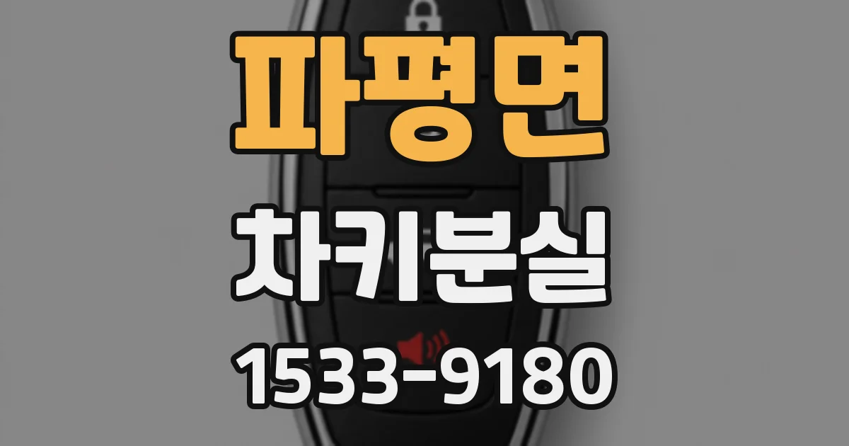 파평면 차키분실