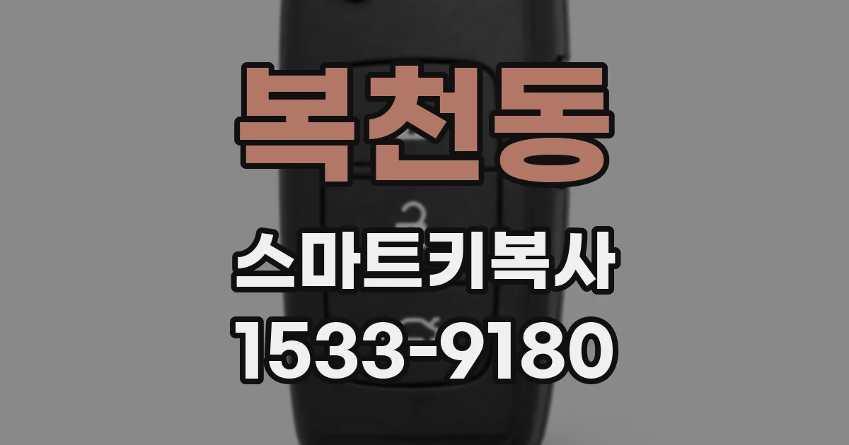 복천동 스마트키복사
