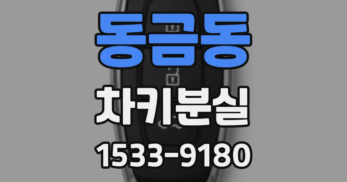 동금동 차키분실