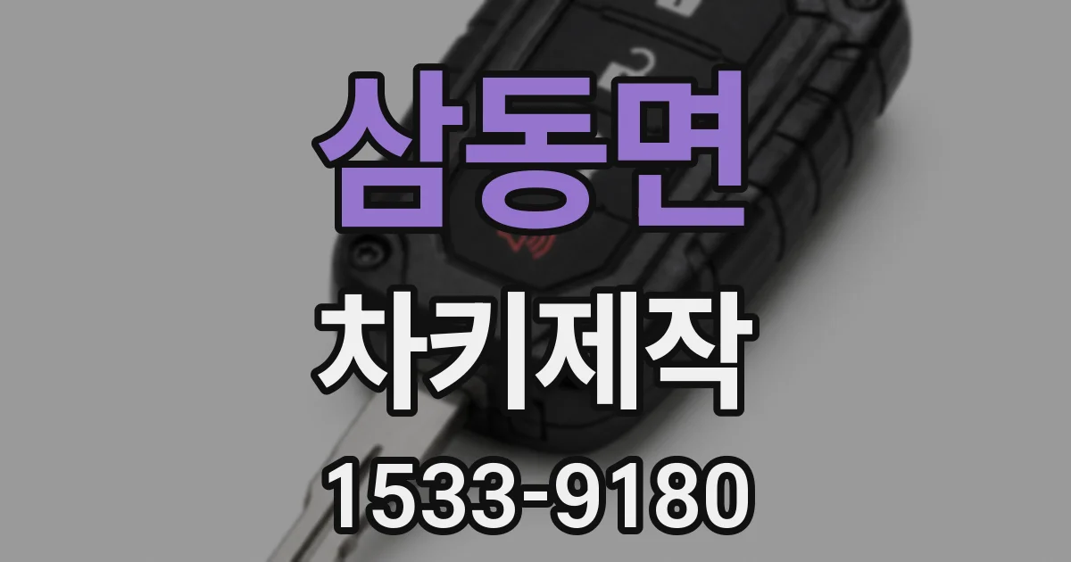삼동면 차키제작