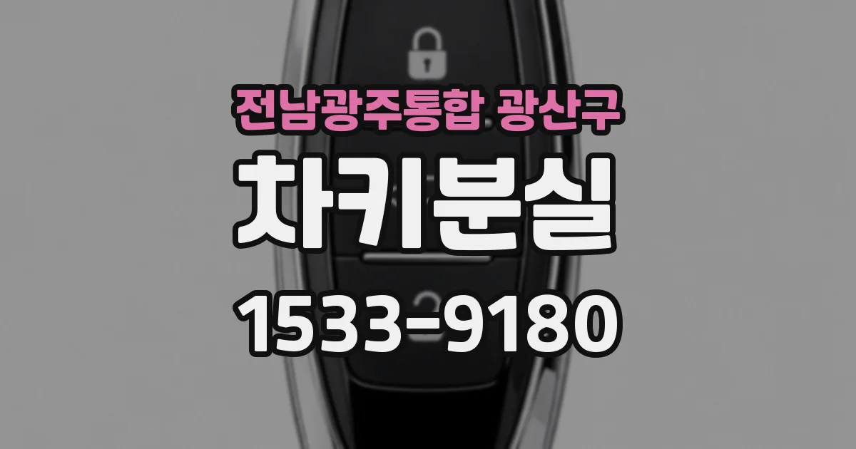 전남광주통합 광산구 차키분실