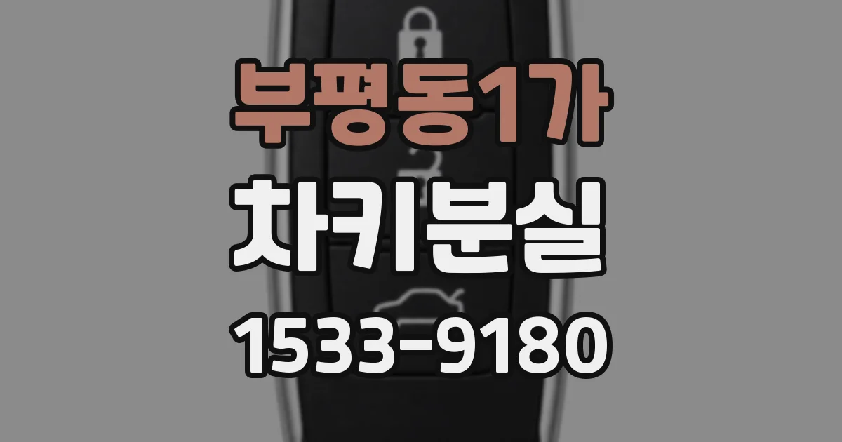 부평동1가 차키분실