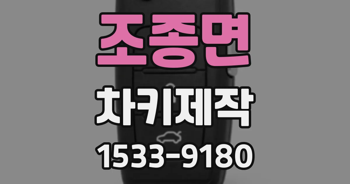 조종면 차키제작