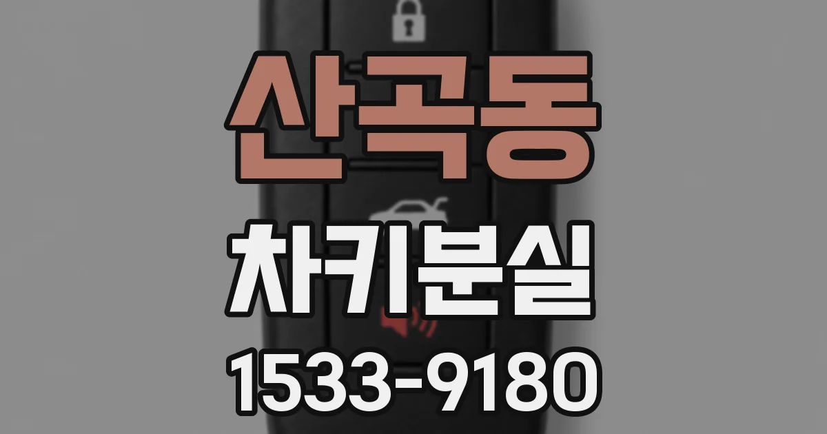 산곡동 차키분실