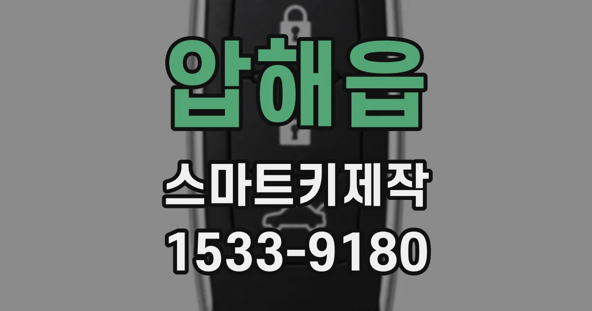 압해읍 스마트키제작