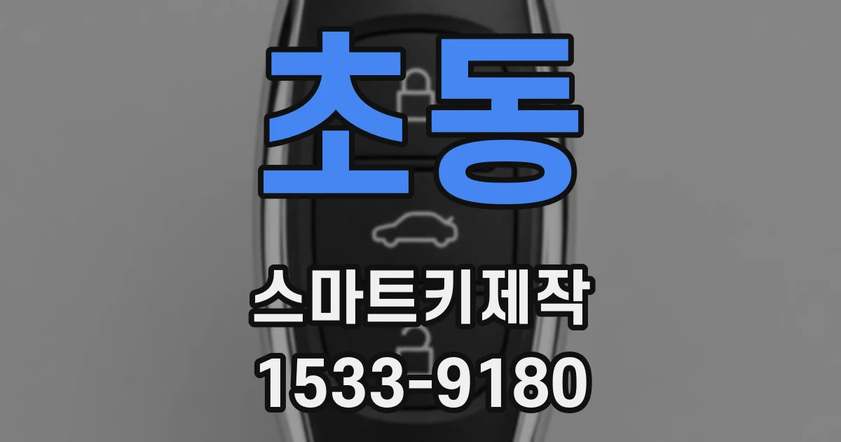 초동 스마트키제작
