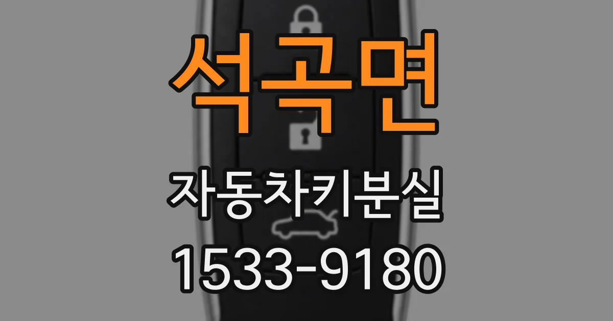 석곡면 자동차키분실