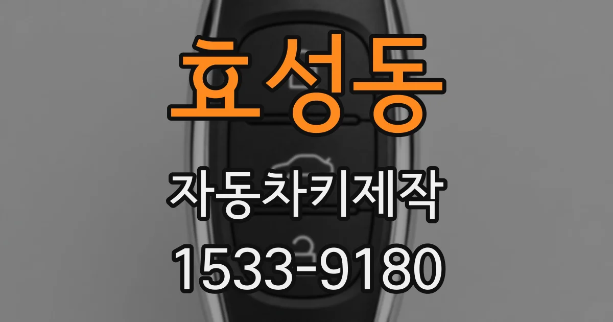 효성동 자동차키제작
