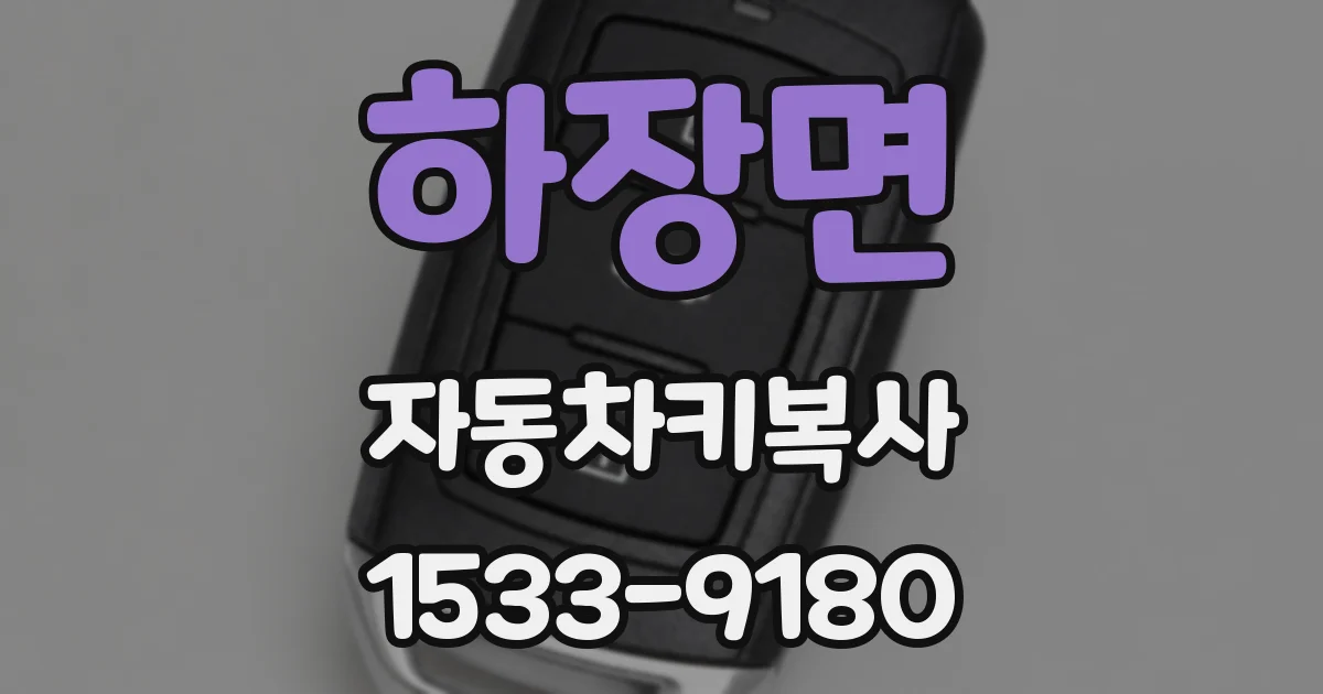 하장면 자동차키복사